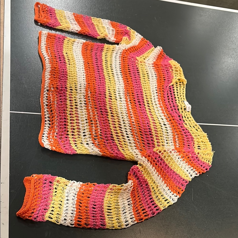 Mango Multicolor Crochet Swim Coverup